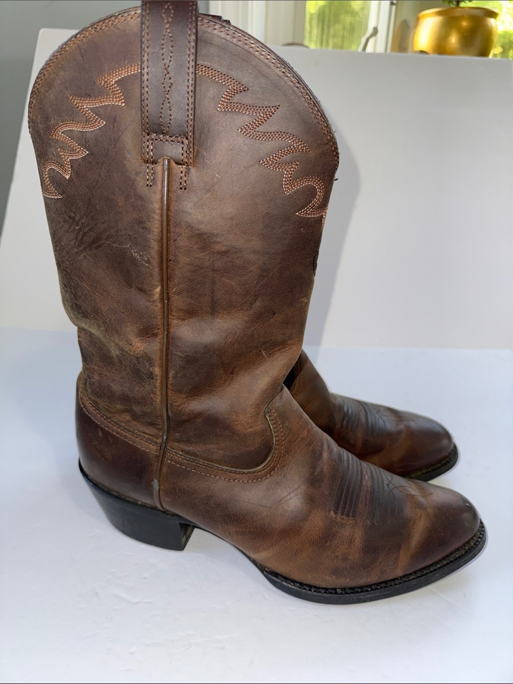 Ariat Brown Leather Western Cowboy Boots